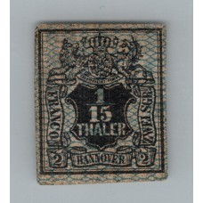 ALEMANIA 1856 ESTADO DE HANNOVER Yv 12 ESTAMPILLA NUEVA ( LAS RAYAS SON REFLEJOS DE LUZ EN LA FOTO ) 60 EUROS